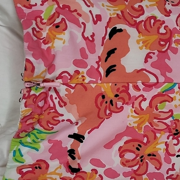 Lilly Pulitzer Ferra Call Me Kitty Cat Dress Size 4 Small Strapless Corset Mini - Picture 10 of 16